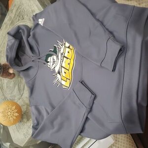 ADIDAS MEN'S GRAY HOODIE NEW XL WITH FLEECE LINING